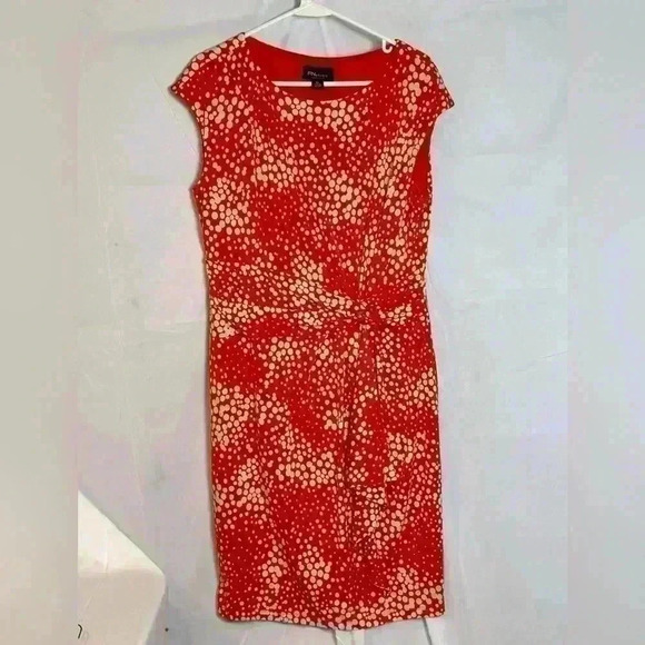 RN Studio by Ronnie Nicole Orange/White Summer Dress (Size XL) - Picture 4 of 12